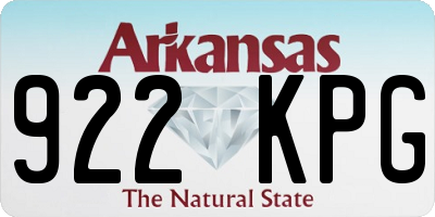 AR license plate 922KPG