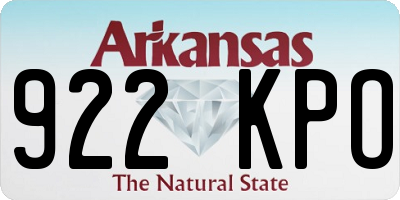 AR license plate 922KPO