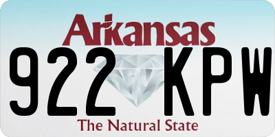 AR license plate 922KPW