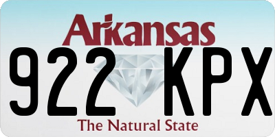 AR license plate 922KPX