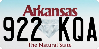 AR license plate 922KQA
