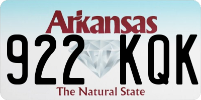 AR license plate 922KQK