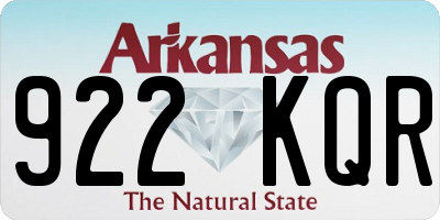 AR license plate 922KQR