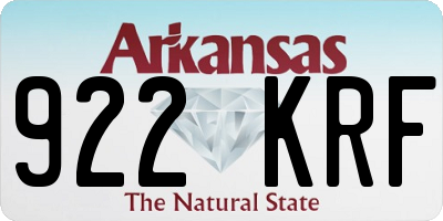 AR license plate 922KRF