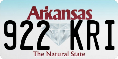 AR license plate 922KRI
