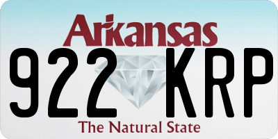 AR license plate 922KRP