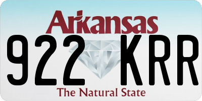 AR license plate 922KRR