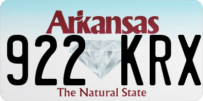 AR license plate 922KRX