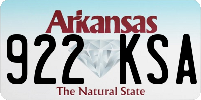 AR license plate 922KSA