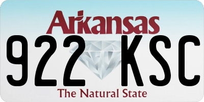 AR license plate 922KSC