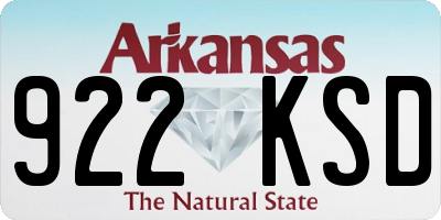 AR license plate 922KSD