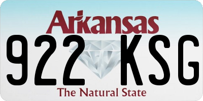 AR license plate 922KSG