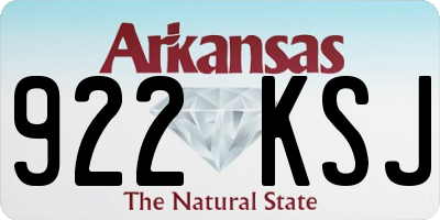 AR license plate 922KSJ