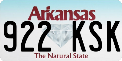 AR license plate 922KSK