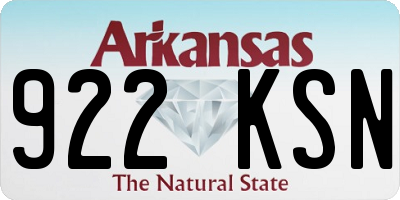 AR license plate 922KSN