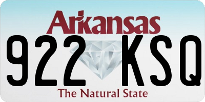 AR license plate 922KSQ