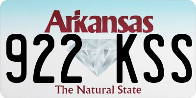 AR license plate 922KSS
