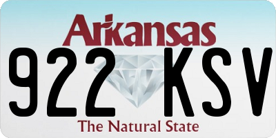 AR license plate 922KSV