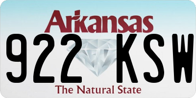 AR license plate 922KSW