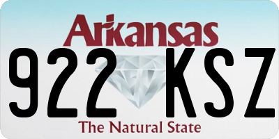 AR license plate 922KSZ