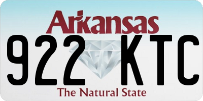 AR license plate 922KTC