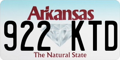 AR license plate 922KTD