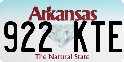 AR license plate 922KTE