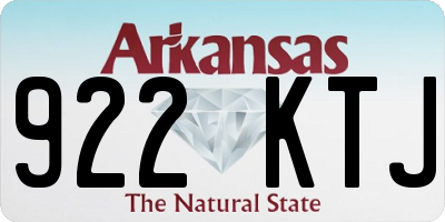 AR license plate 922KTJ