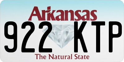 AR license plate 922KTP