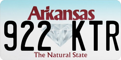 AR license plate 922KTR