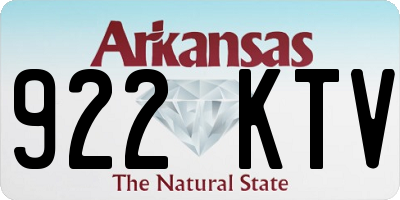 AR license plate 922KTV
