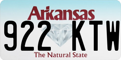 AR license plate 922KTW