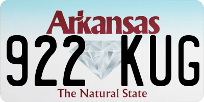 AR license plate 922KUG
