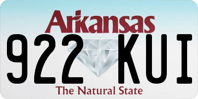 AR license plate 922KUI