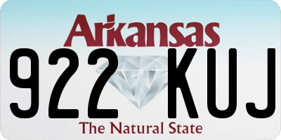 AR license plate 922KUJ