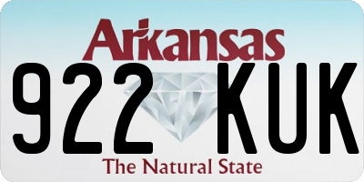 AR license plate 922KUK