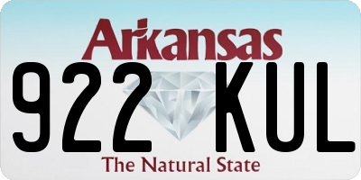 AR license plate 922KUL