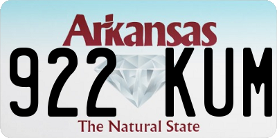 AR license plate 922KUM