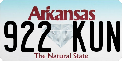 AR license plate 922KUN