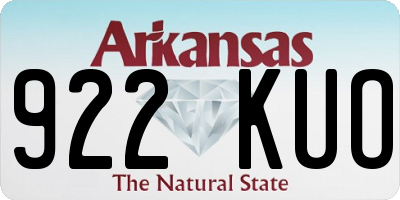 AR license plate 922KUO