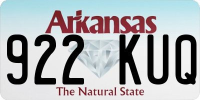 AR license plate 922KUQ