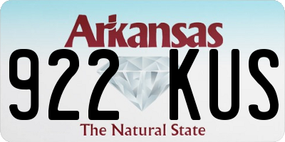 AR license plate 922KUS