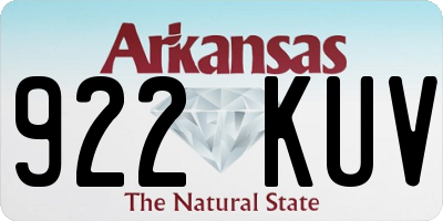 AR license plate 922KUV