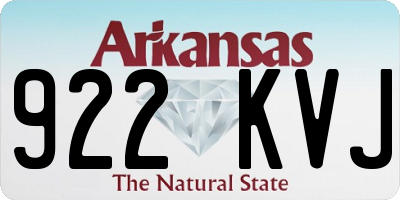 AR license plate 922KVJ