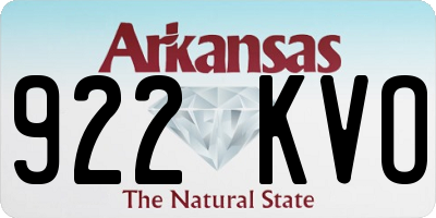 AR license plate 922KVO