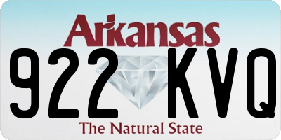 AR license plate 922KVQ