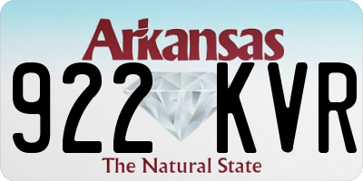 AR license plate 922KVR