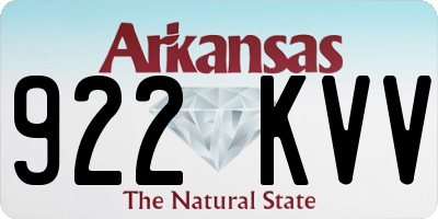 AR license plate 922KVV