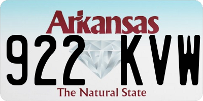 AR license plate 922KVW