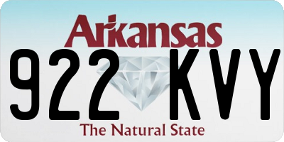 AR license plate 922KVY